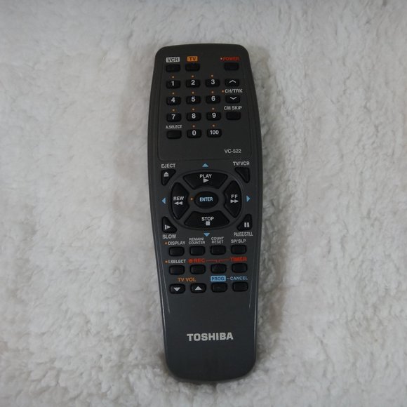 TOSHIBA VC-522 TV, VCR REMOTE CONTROL W/ TIMER PROGRAM - Picture 1 of 4